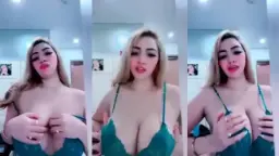 Ichaayu Pamer Tetek Montok Pakai Beha Ijo Bikin Ngaceng.