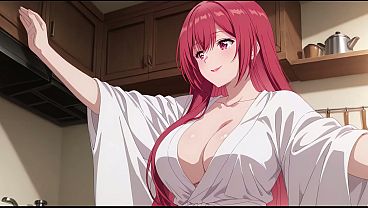 Anak Tiri Pulang Cepet, Ngeliat Istri Bokap Lagi Masak Pake Baju Tipis. Kureha Enomoto Cosplay Mesum Bikinan Ai.