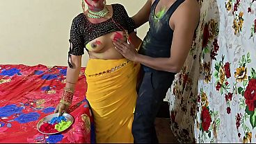 Dever Bhabhi Main Holi Ke Rang Mein Sexy Chudai, Clear Hindi Audio