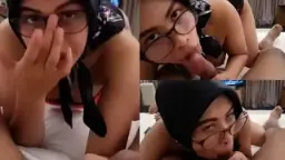 Sepongan Hijab Doang Udah Bikin Makin Liar.