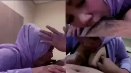 Sepongan Tante Jilbab Ungu Yang Bikin Nyesek Dan Pengen Lebih